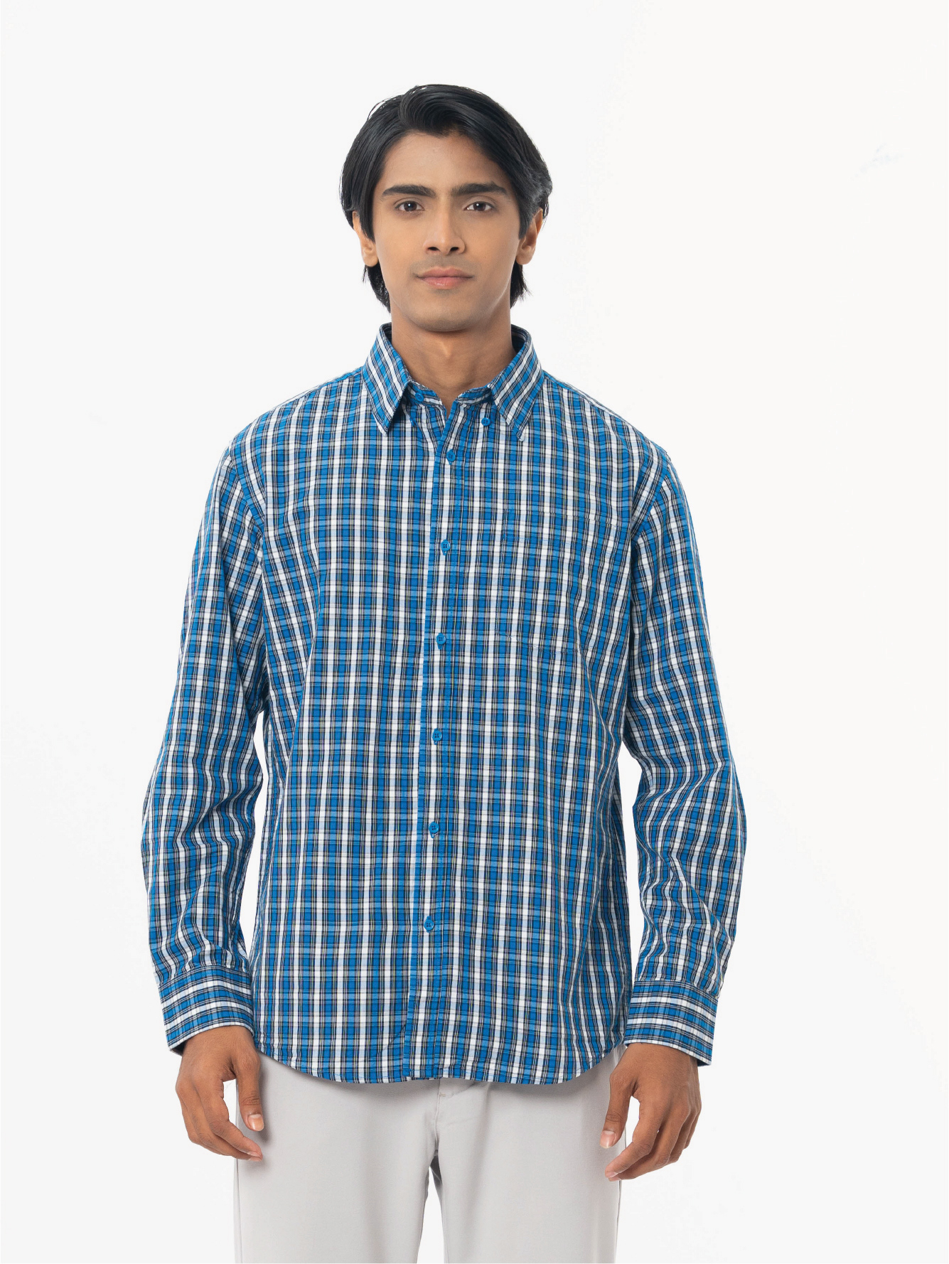 Check Shirt L/S (B)| MICLO GLOBAL | Your One Stop Shopping